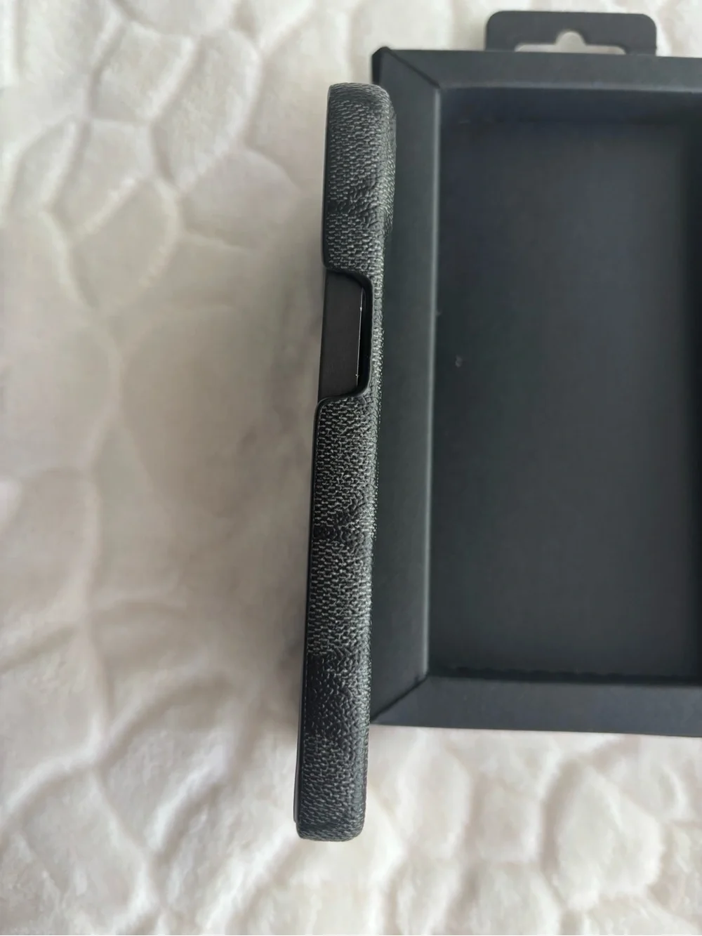 Coach Black Signature Slim Case for iPhone 15
